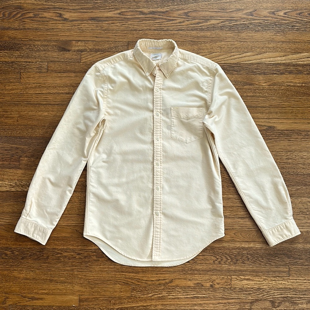 Rugby Ralph Lauren Mens Pale Yellow Oxford Button Down Shirt